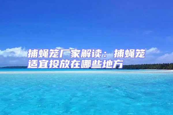 捕蠅籠廠家解讀：捕蠅籠適宜投放在哪些地方