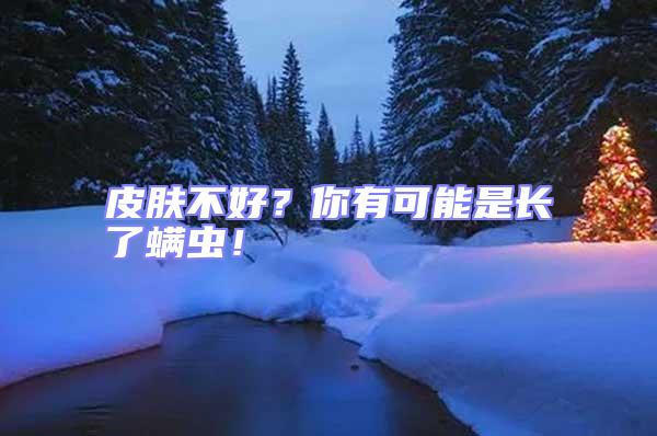 皮膚不好？你有可能是長了螨蟲！