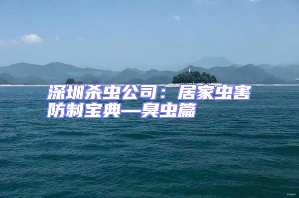 深圳殺蟲公司：居家蟲害防制寶典—臭蟲篇