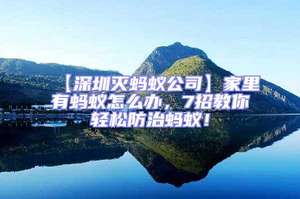 【深圳滅螞蟻公司】家里有螞蟻怎么辦，7招教你輕松防治螞蟻！