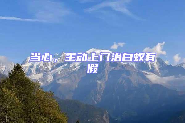 當(dāng)心，主動(dòng)上門(mén)治白蟻有假