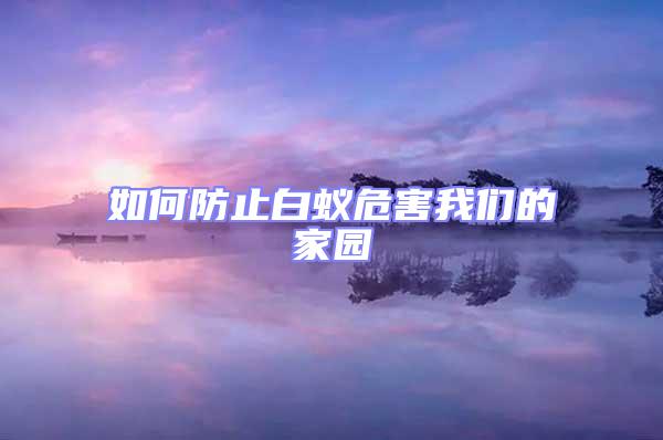 如何防止白蟻危害我們的家園