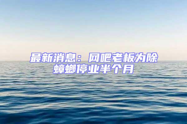 最新消息：網(wǎng)吧老板為除蟑螂停業(yè)半個(gè)月