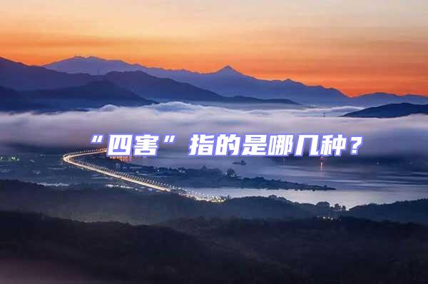 “四害”指的是哪幾種？