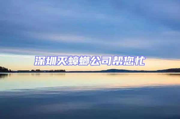 深圳滅蟑螂公司幫您忙