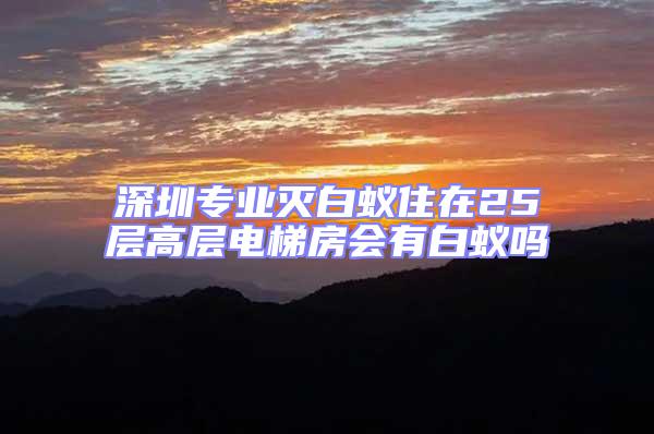 深圳專業滅白蟻住在25層高層電梯房會有白蟻嗎