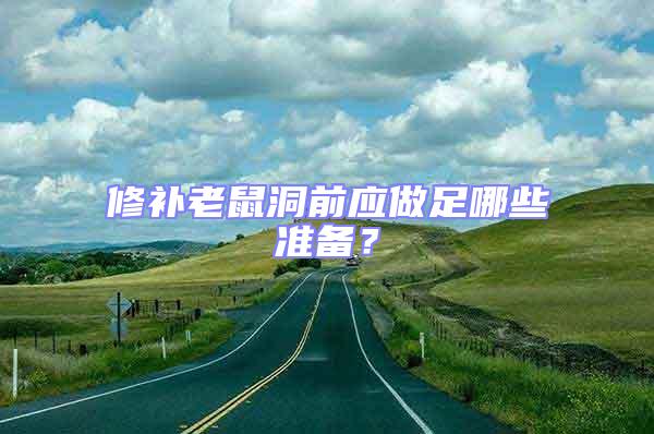 修補老鼠洞前應做足哪些準備？