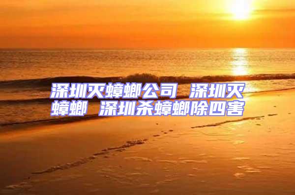 深圳滅蟑螂公司 深圳滅蟑螂 深圳殺蟑螂除四害