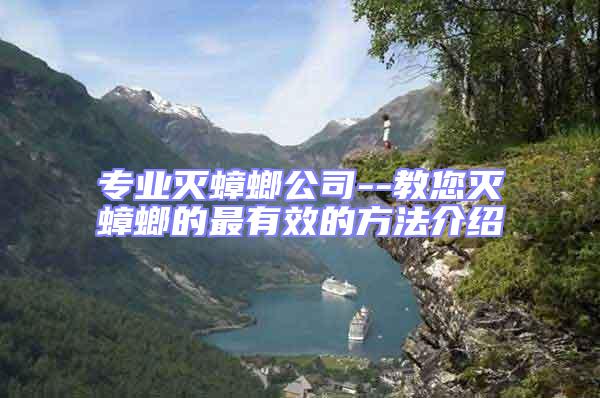 專業滅蟑螂公司--教您滅蟑螂的最有效的方法介紹