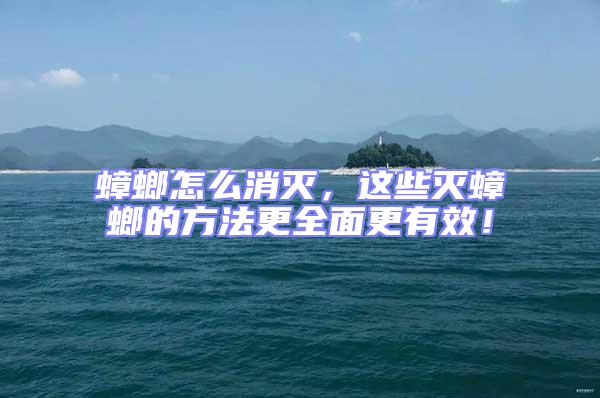 蟑螂怎么消滅，這些滅蟑螂的方法更全面更有效！