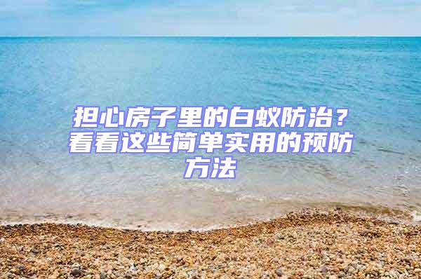 擔心房子里的白蟻防治？看看這些簡單實用的預防方法