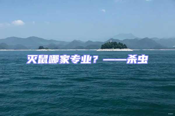 滅鼠哪家專業？——殺蟲