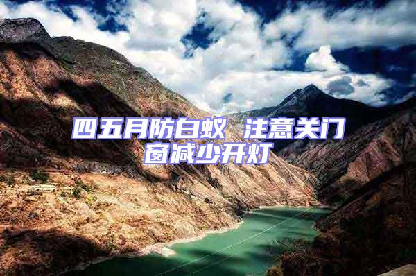 四五月防白蟻 注意關(guān)門(mén)窗減少開(kāi)燈