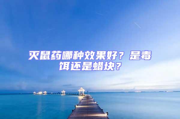 滅鼠藥哪種效果好？是毒餌還是蠟塊？
