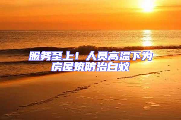 服務至上！人員高溫下為房屋筑防治白蟻