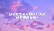 日子中怎么滅白蟻？滅白蟻有哪些辦法？