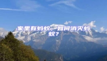家里有螞蟻，如何消滅螞蟻？