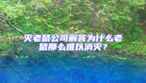 滅老鼠公司解答為什么老鼠那么難以消滅？