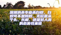 深圳消殺專業(yè)殺白蟻，白蟻可不是螞蟻，無論是從個頭、長相、還是對人類的危害性來說