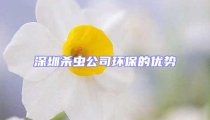 深圳殺蟲公司環保的優勢